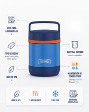 TERMO COMIDA FUN ACERO INOX 290ML CARRY AZUL