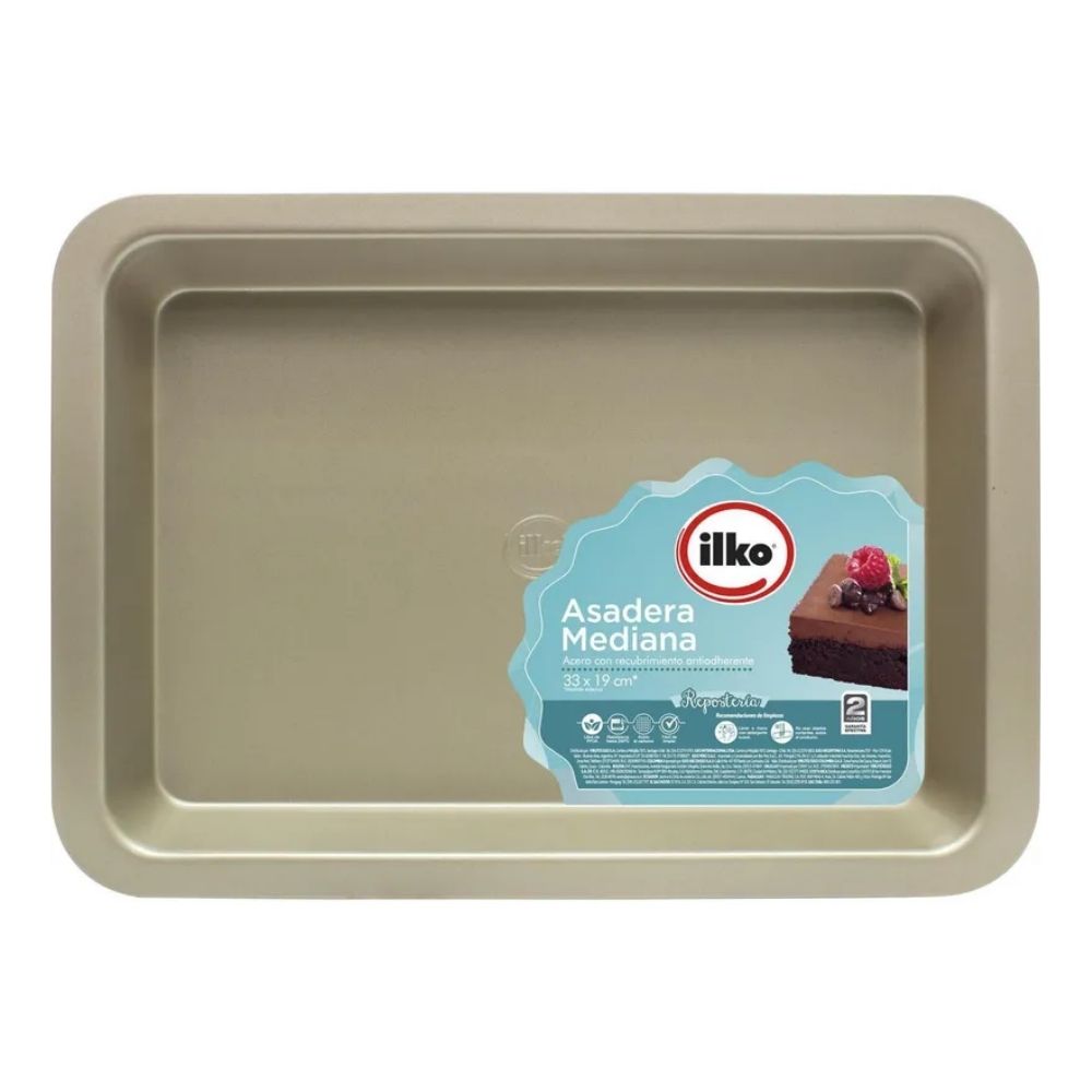 MOLDE ASADERA 33X19 CM NON STICK GOLD ILKO