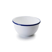 BOWL ACERO BLANCO ESMALTADO BORDE AZUL 12 CM IBILI
