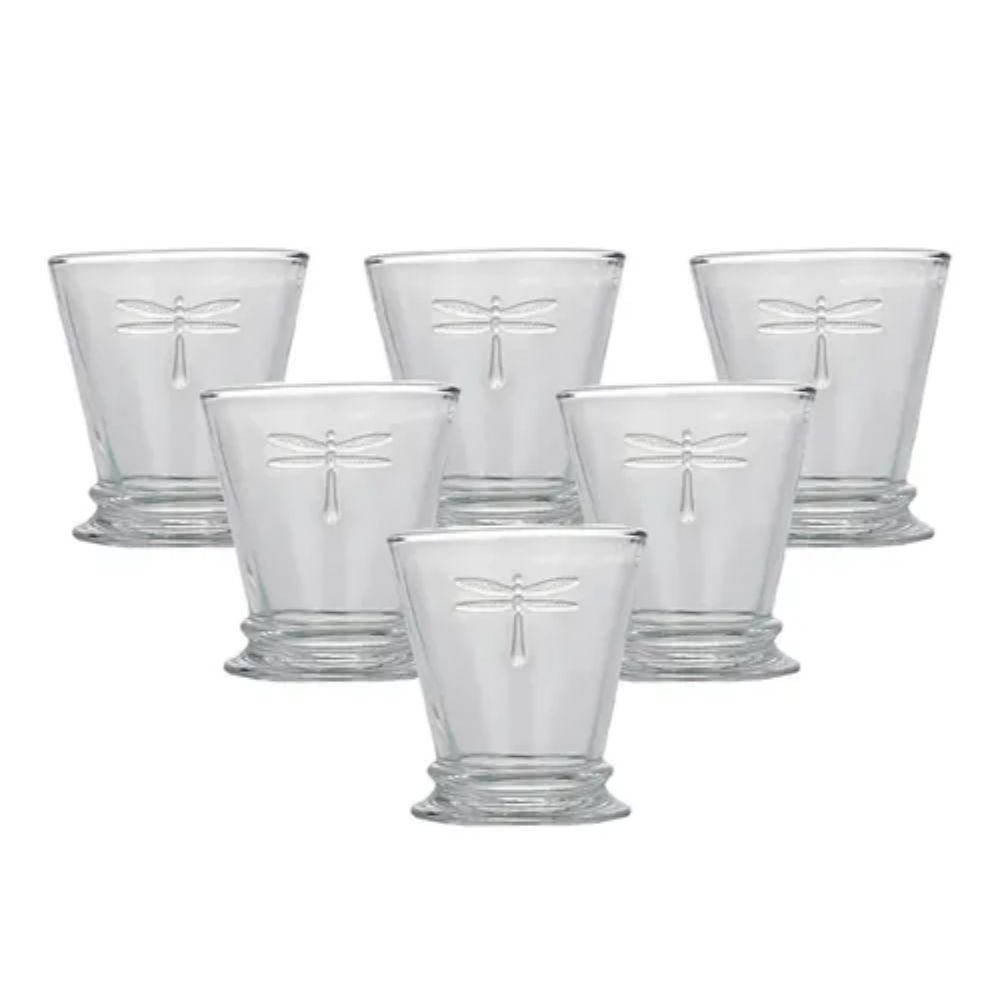 SET 6 VASOS BAJOS 25.5 CL LIBELULA LUGANO