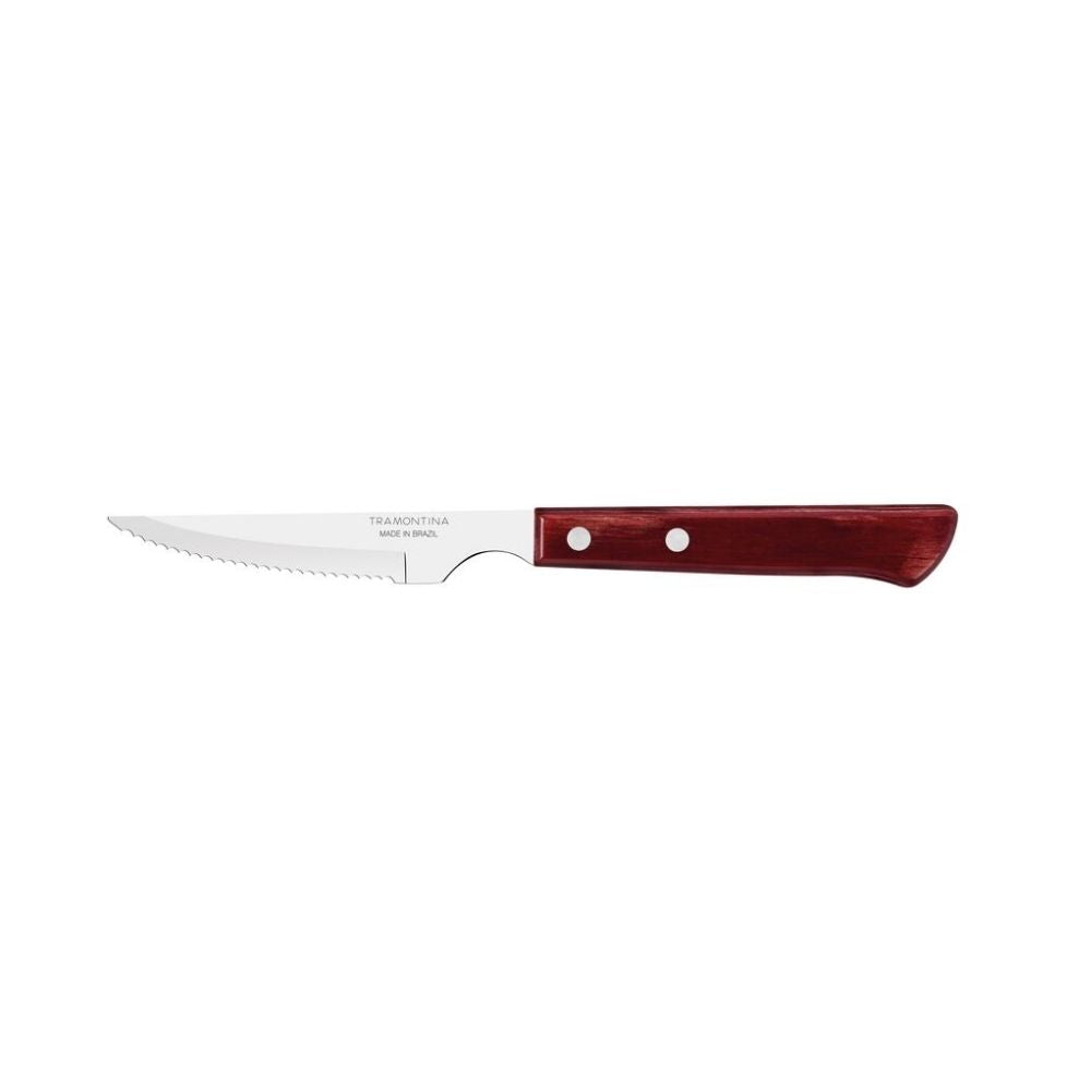 CUCHILLO CHULETERO 4" POLYWOOD ROJO TRAMONTINA