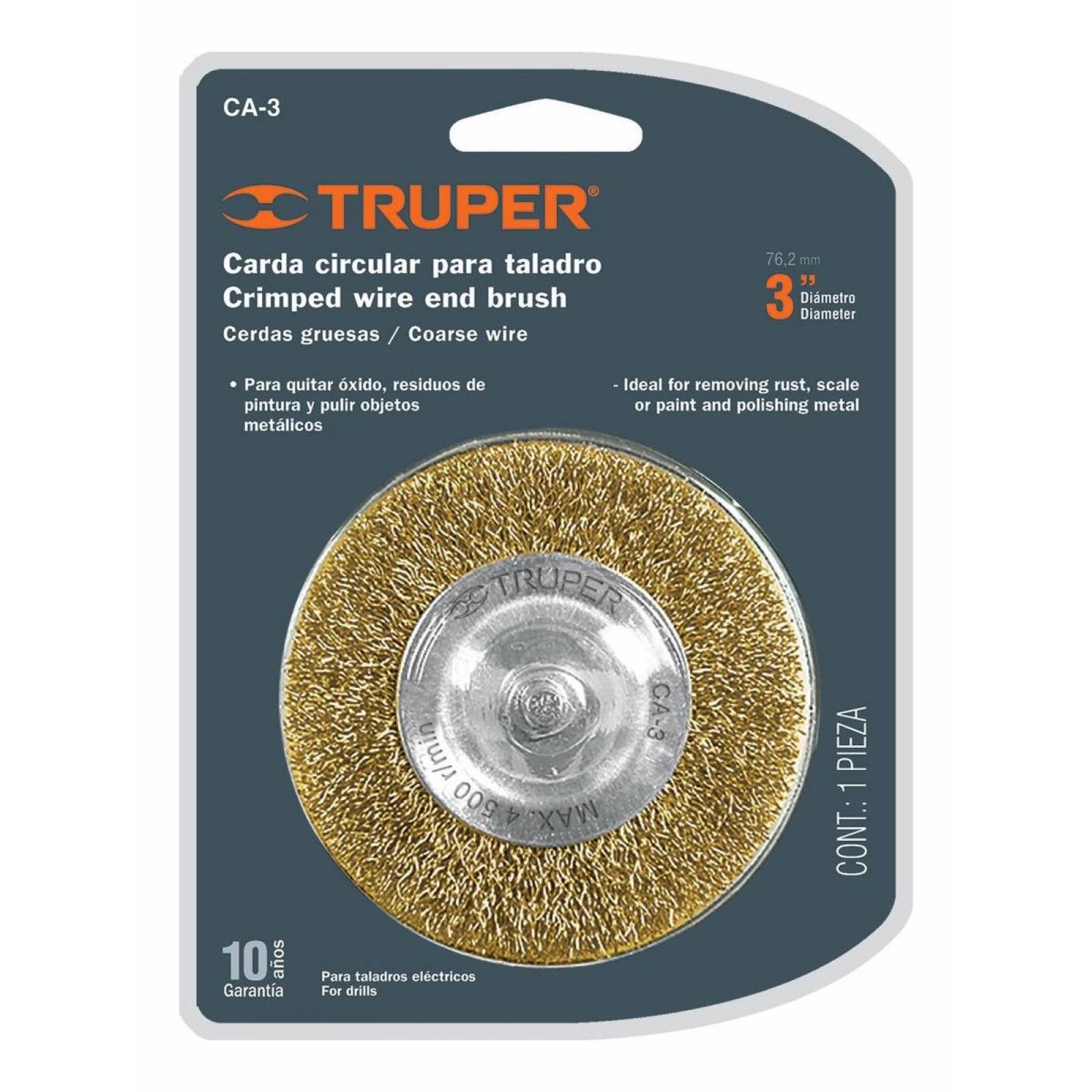 GRATA CIRCULAR C/VASTAGO 3"  CA-3 TRUPER