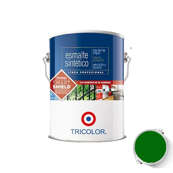 ESMALTE SINTETICO PROFESIONAL VERDE TREBOL GALON TRICOLOR
