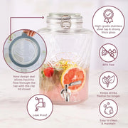 DISPENSADOR CON LLAVE DIAMOND CIERRE CLIP 5LTS KILNER