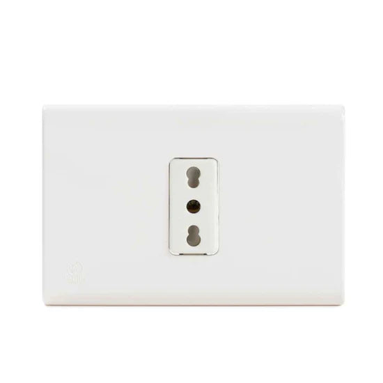 TOMA CORRIENTE SIMPLE 2P+T 10/16A BLANCO CASTILLO