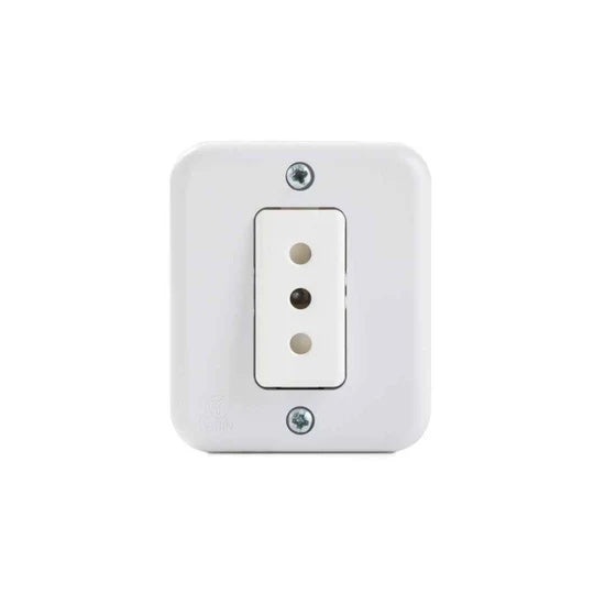 TOMA CORRIENTE SIMPLE 2P+T 10A BLANCO CASTILLO