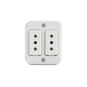 TOMA CORRIENTE DOBLE 2P+T 10A BLANCO CASTILLO