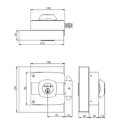 CERRADURA SOBREPONER ODIS 393 C/CAJA MET
