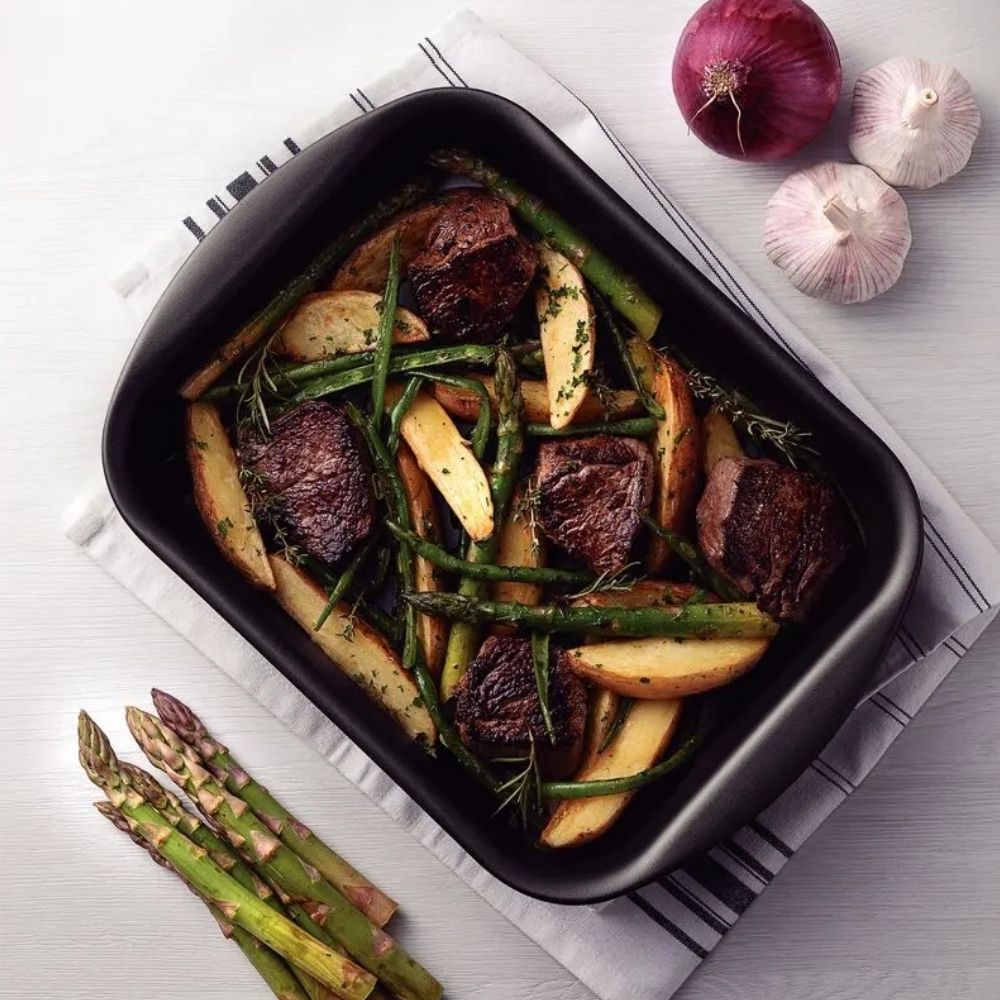 ASADERA HONDA ANTIADHERENTE 28x23x6 CM TRAMONTINA