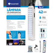 LAMPARA LED EMERGENCIA 42 LED 180 LM POWERLAB