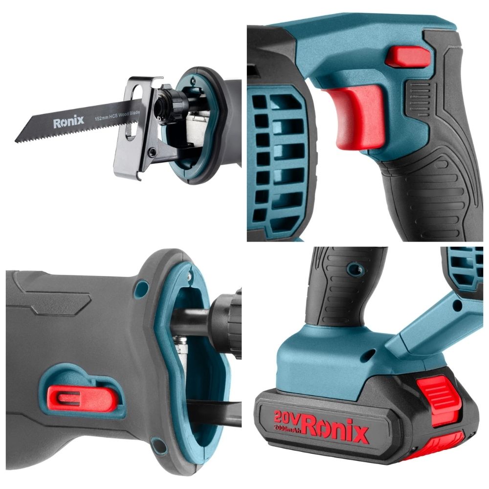 SIERRA SABLE 20V RONIX 8621  1 BAT 1Ah + CARGADOR