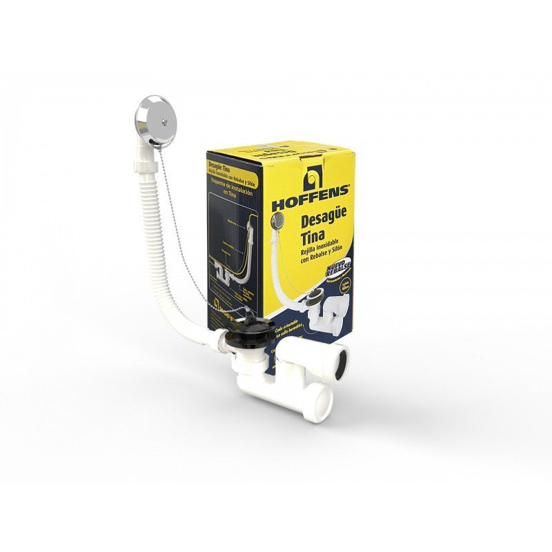 DESAGUE TINA 1.1/2  C/REBALSE Y SIFON HOFFENS