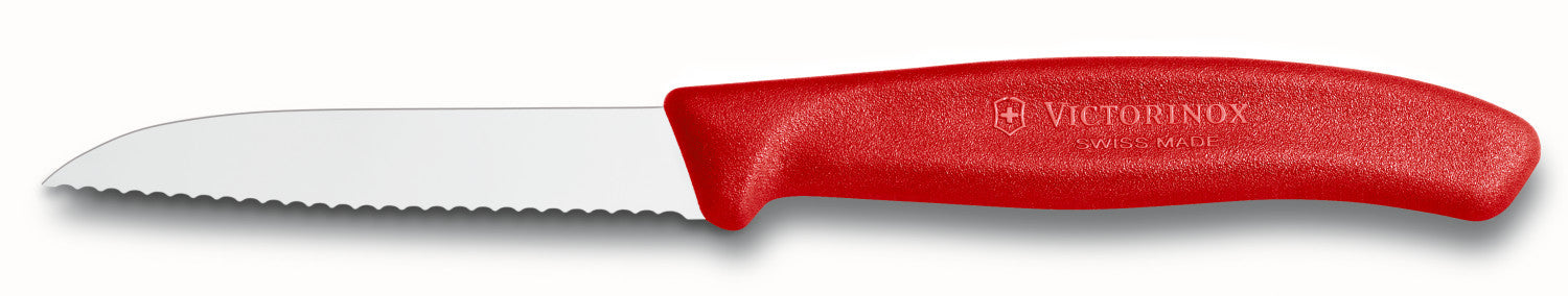 CUCHILLO VERDURA DENTADO 8 CM ROJO 6.7431