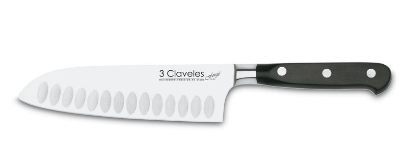 CUCHILLO FORJADO SANTOKU 17CM 3 CLAVELES