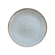 PLATO GRIS RAYITAS BLANCAS 22 CM