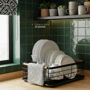 SECAPLATOS ESCURRIDOR 1 NIVEL ACERO INOX NEGRO SIMPLIT