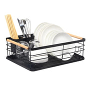 SECAPLATOS ESCURRIDOR 1 NIVEL ACERO INOX NEGRO SIMPLIT