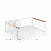 SECAPLATOS ESCURRIDOR 1 NIVEL ACERO INOX BLANCO SIMPLIT