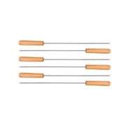 SET 6 FIERROS ANTICUCHOS M/MADERA GRILLTECH