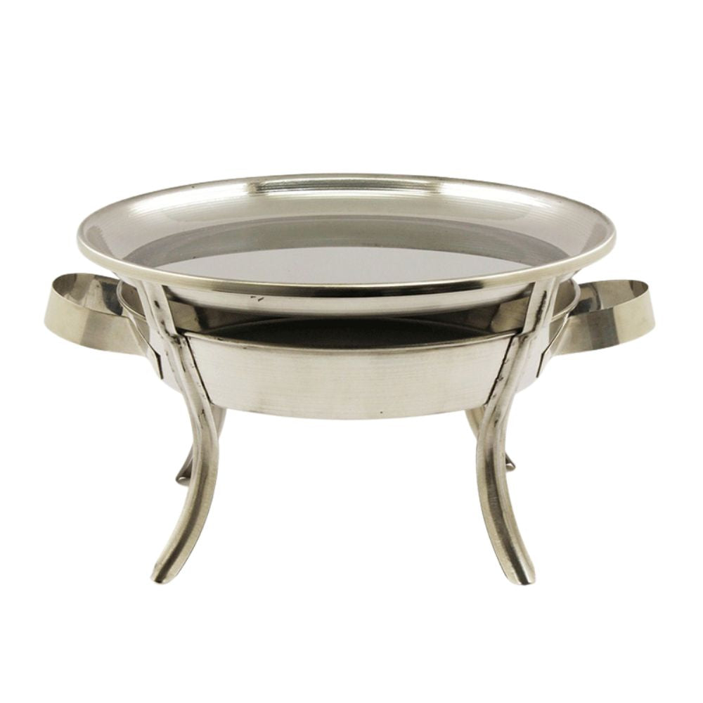 BRASERO PARRILLERO CON BANDEJA ACERO INOX 24 CM