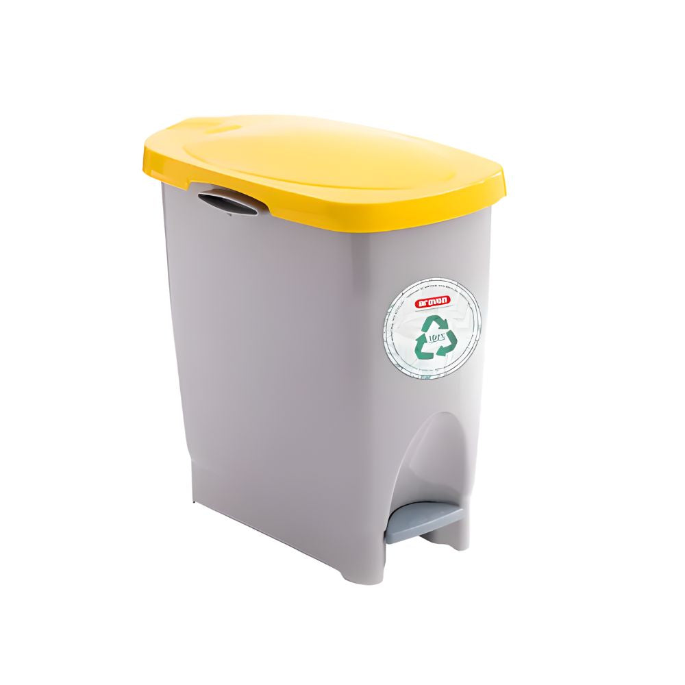 BASURERO 22 LT ECO BIN AMARILLO #05400 ARAVEN