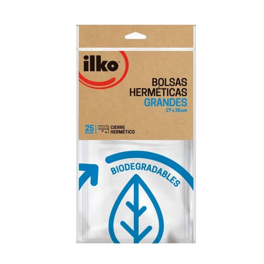 BOLSA HERMETICA 27X28 CM (25 UNID) GRANDE ILKO