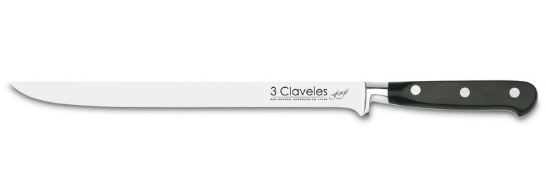 CUCHILLO JAMONERO 25 CM REF 1566 3 CLAVELES