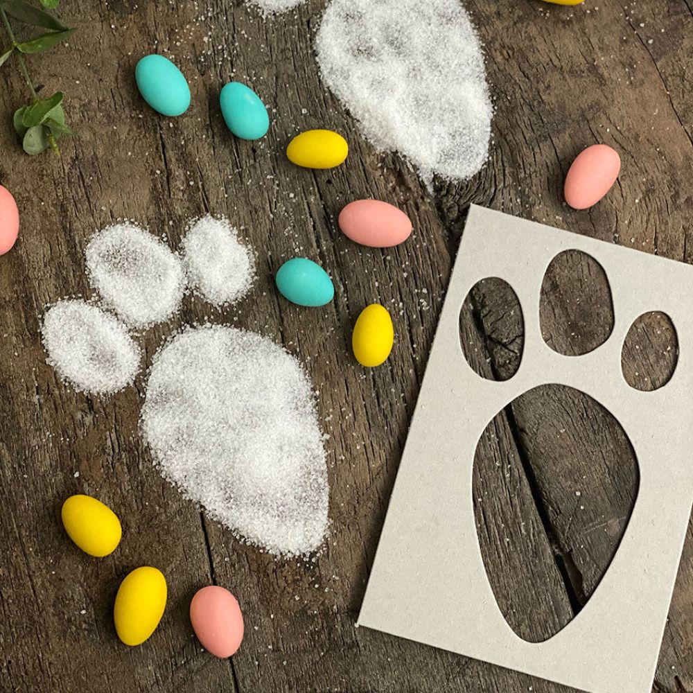 HUELLA CONEJO CARTON INDIGO DE PAPEL