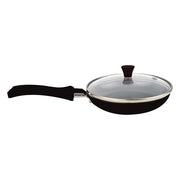 MINI SARTEN ALUMINIO CON TAPA 14 CM NEGRO DORAL