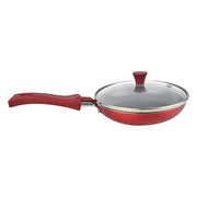 MINI SARTEN ALUMINIO CON TAPA 14 CM ROJO DORAL