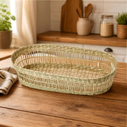 PANERA OVALADA FIBRA NATURAL 32X15X8 CM