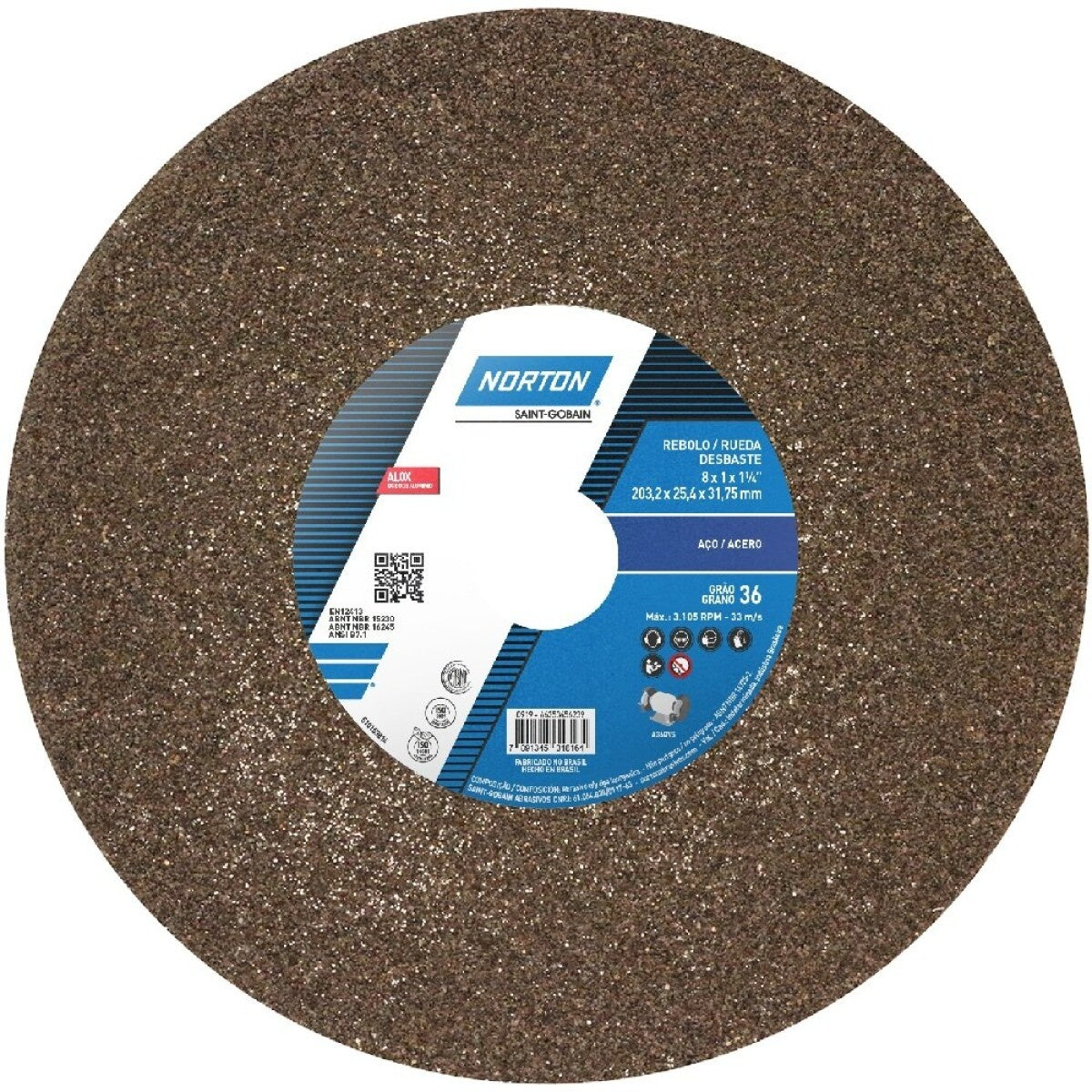 PIEDRA ESMERIL 6 X 3/4 X 1.1/4 A-36 100574