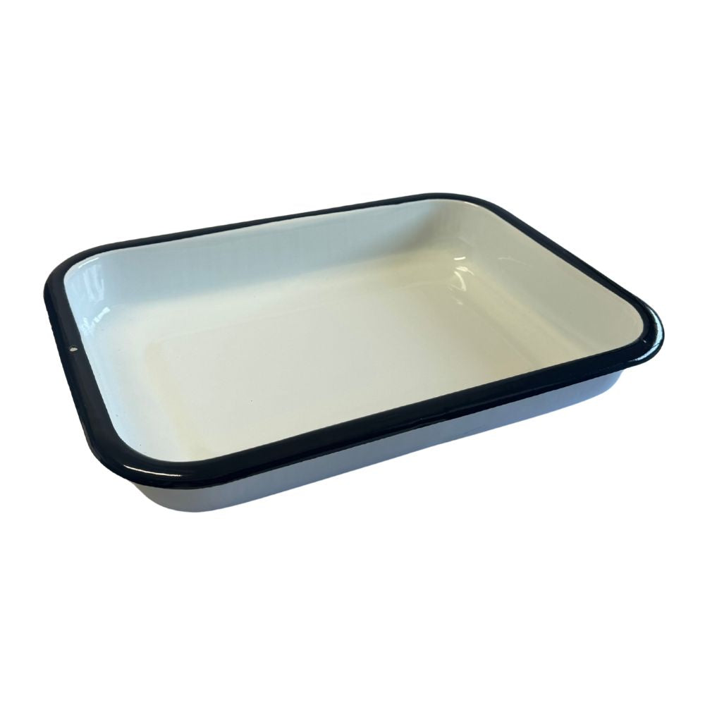 ASADERA ENLOZADA BLANCA 38 CM IMPOGAR