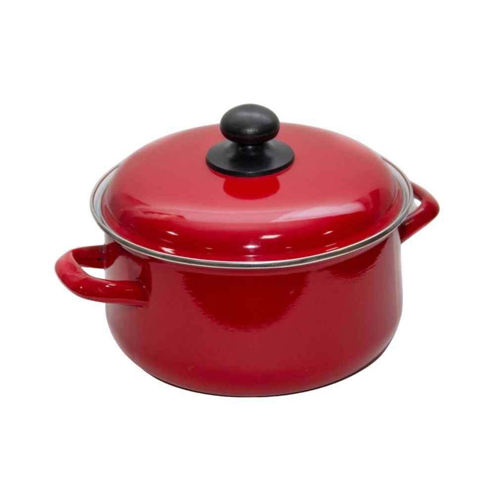 CACEROLA ENLOZADA 22 CM ROJO CONDOR