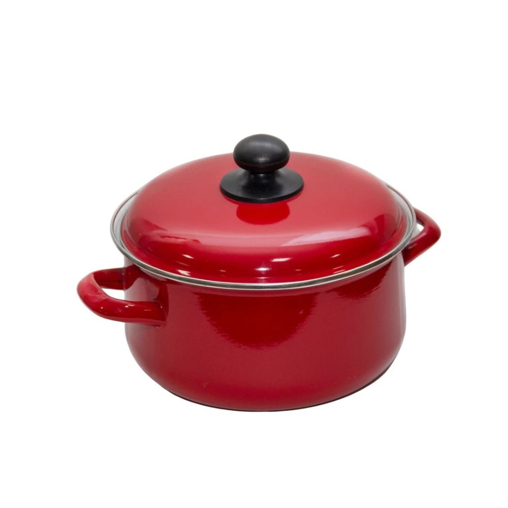 CACEROLA ENLOZADA 18 CM ROJO CONDOR