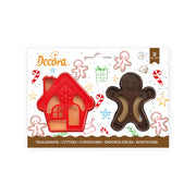 SET 2 CORTA GALLETA CASA Y MUÑECO JENGIBRE DECORA