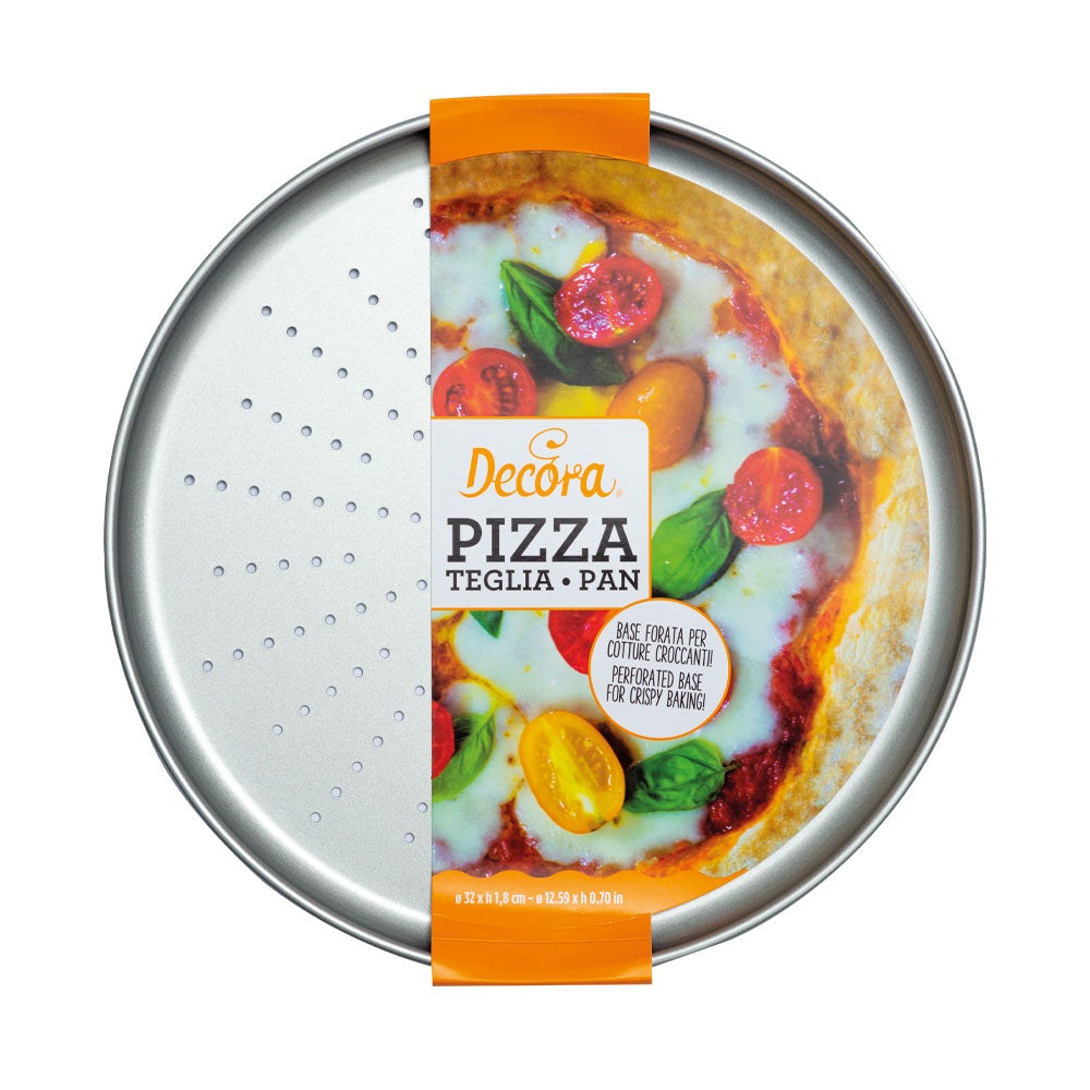 MOLDE PIZZA BASE PERFORADA ANTIAD 32CM DECORA