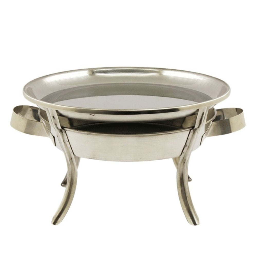 BRASERO PARRILLERO CON BANDEJA ACERO INOX 31 CM