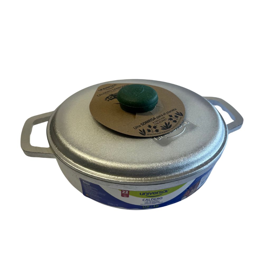 CALDERO ALUMINIO FUNDIDO 22 CM 3 LT UNIVERSAL
