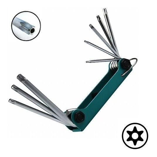 JUEGO LLAVE TORX FORCE PERFORADAS T9-T40 # 50