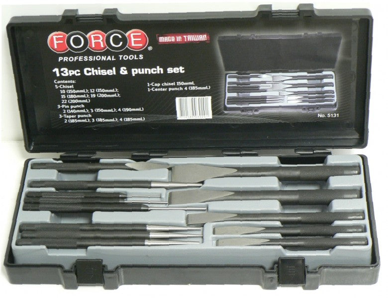 JUEGO BOTADORES PUNTOS Y CINCELES FORCE 5131