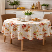 MANTEL TULIPANES REDONDO 180 CM