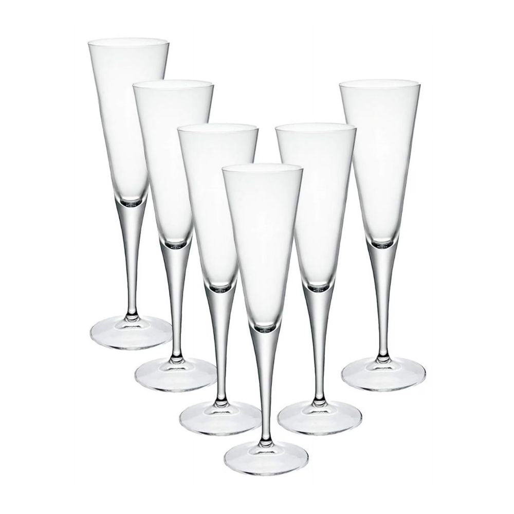 JUEGO 6 COPAS FLAUTA 16 CL YPSILON BORMIOLI ROCCO