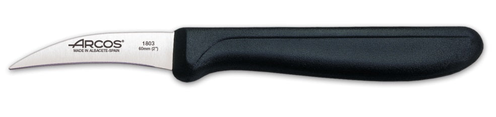 CUCHILLO TORNEADOR 6 CM NEGRO ARCOS