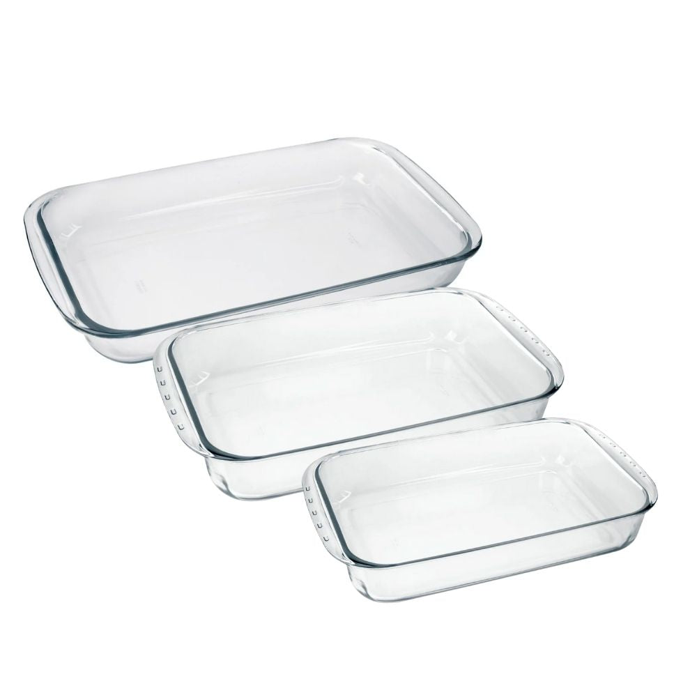 PACK 3 ASADERAS RECTANGULARES 3, 2.4 Y 1.8 LTS MARINEX