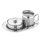 JUEGO 3 PZAS CREMERO Y AZUCARERO ACERO INOX TRAMONTINA