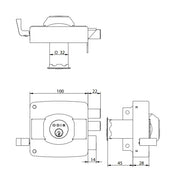 CERRADURA SOBREPONER ODIS RIM 324BB