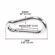 MOSQUETON FIJO FIERO BANMOS 1/4