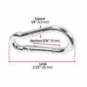 MOSQUETON FIJO FIERO BANMOS 1/4