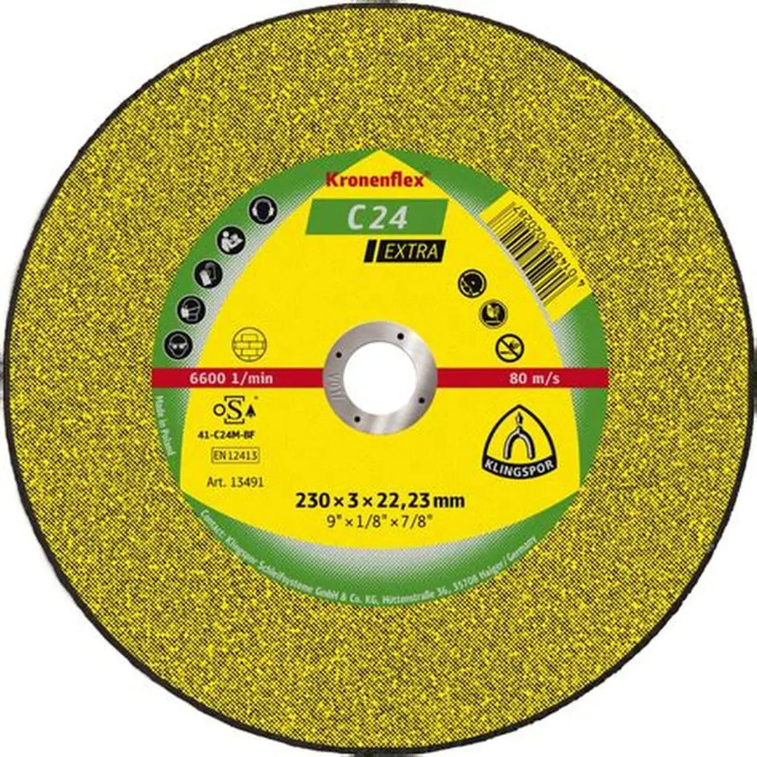 DISCO CORTE KLINGSPOR 9" C24 EXTRA # 13491 OFERTA
